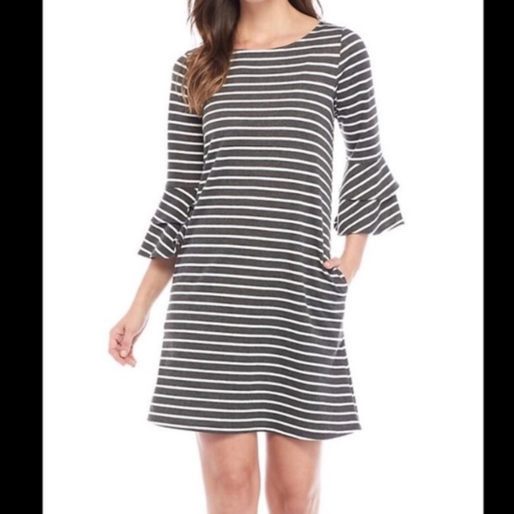 👠 Fortune + Ivy striped Dress with POCKETS size L